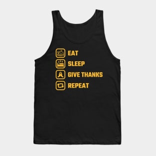 Eat Sleep Thanksgiving repeat Tank Top